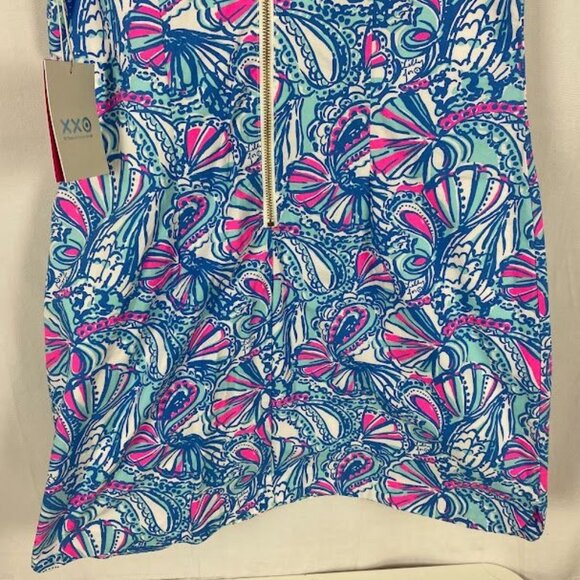 Lilly Pulitzer For Target NWT My Fans Sleeveless Split Neck Shift Mini Dress Wo - Picture 11 of 16